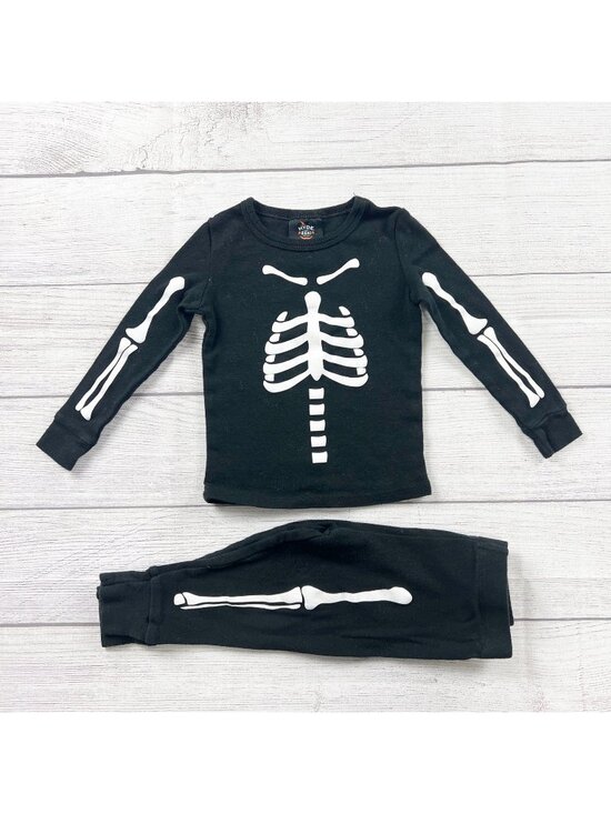 Hyde & EEK! Other - Hyde & Eek! Toddler Pajamas Set Skeleton Design Black Halloween 12-18 Months